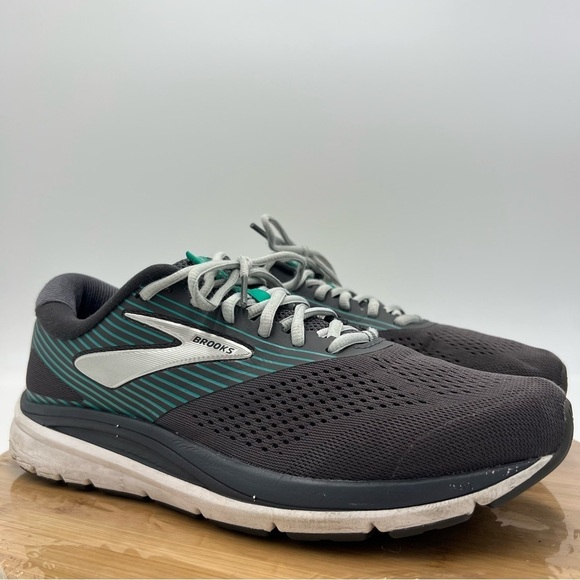 Brooks Addiction 15 Walker Shoes Grey Green Size 10.5 Medium width men’s - Picture 6 of 14